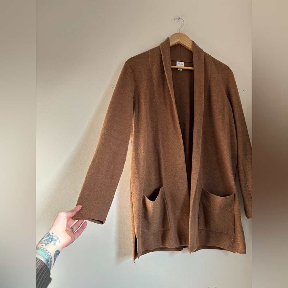 J. Crew Chelsea Sweater Blazer Cardigan In Heather Caramel - Picture 4 of 9